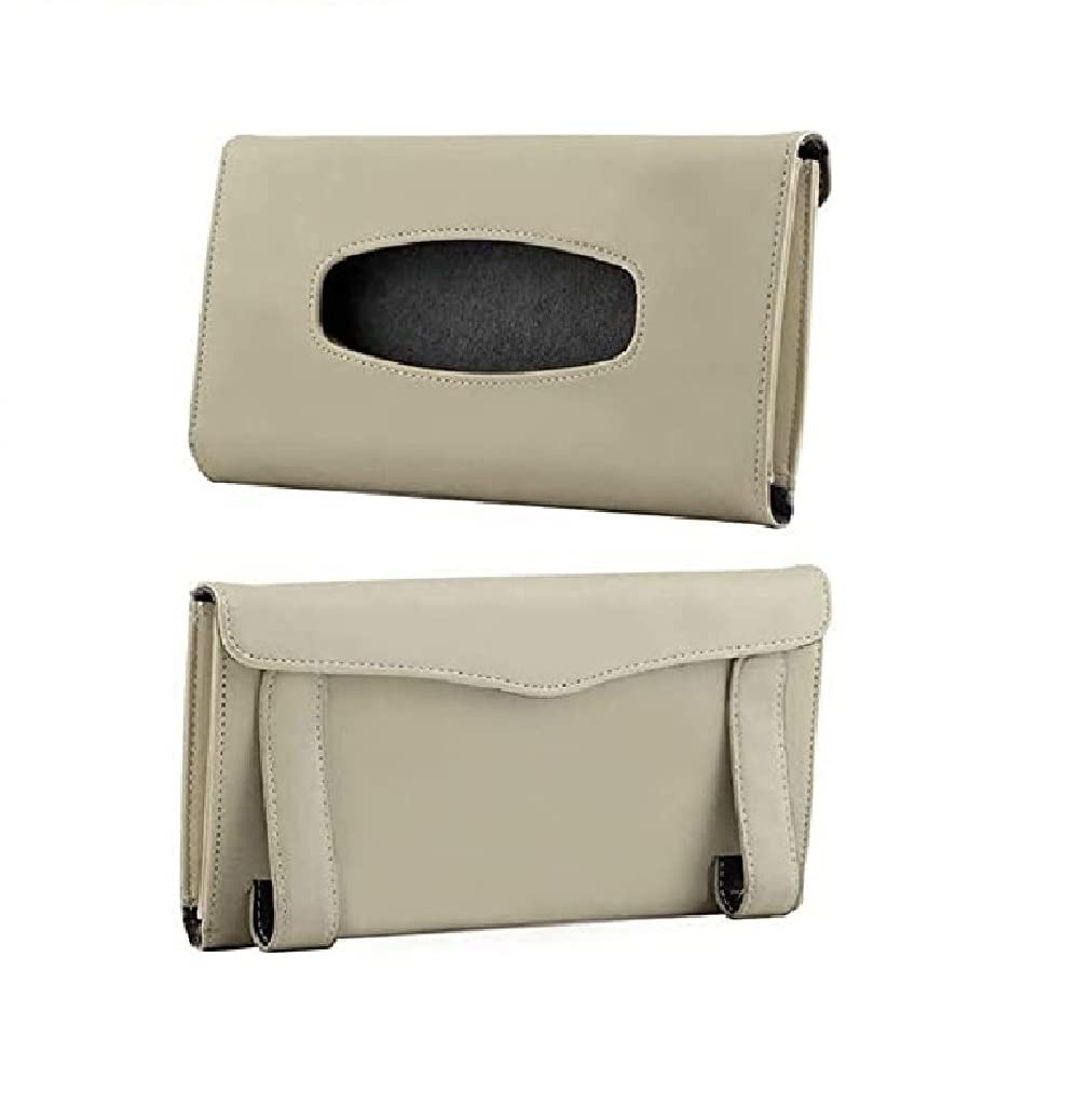 Car Visor Tissue Holder: Convenient Sun Visor Napkin Storage (Beige)