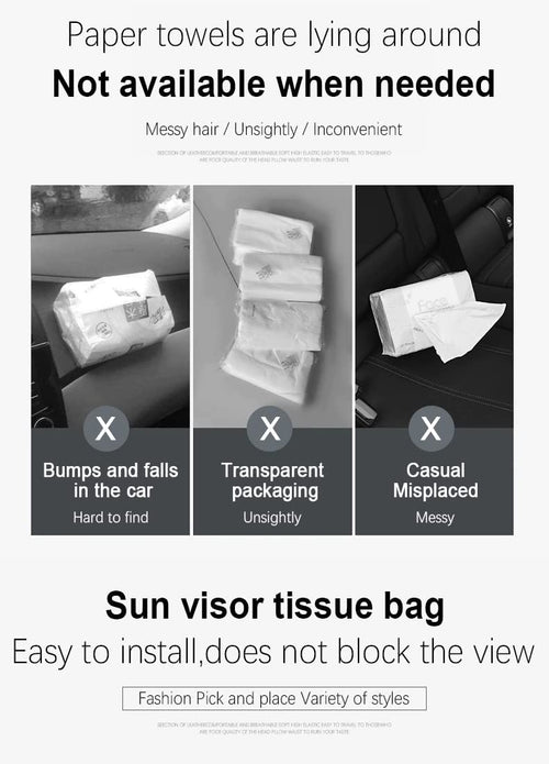 Car Visor Tissue Holder: Convenient Sun Visor Napkin Storage (Beige)